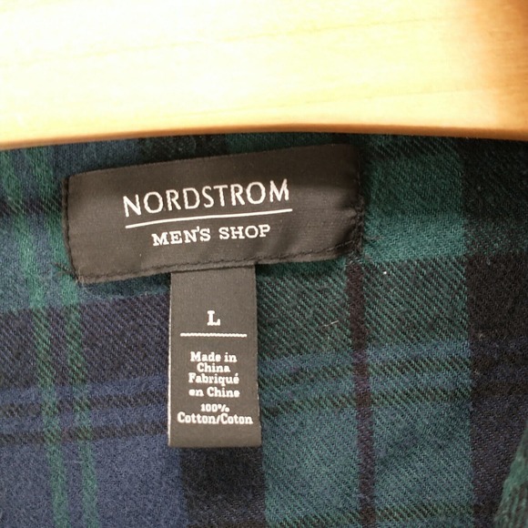 Nordstrom Men's Flannel Button-Up Shirt Multicolor Large Long Sleeve Plaid - Picture 10 of 13